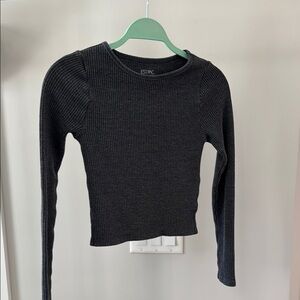 ESTPAC by PacSun Women's Charcoal Waffle Top Size XXS
